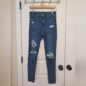 American Eagle next level stretch super high-rise jegging, size 4 regular